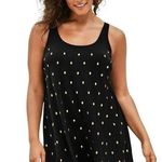 Swimsuits For All STUDDED TRAPEZE SWIM DRESS swimsuit plus size 26 black gold Photo 10