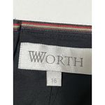 Worth New York Woman’s Size 16 Black Knee Length Skirt With Buttons Career. Photo 6