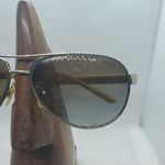 Ralph Lauren  Polarized Silver & Tan Aviator Sunglasses Photo 2