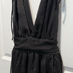Lucy in the Sky Whimsgoth Sheer Black Dress Medium  Goth Fairy M Dance Party Tie‎ Photo 0