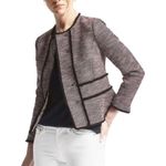 Banana Republic Textured Tweed Blazer Jacket, Size 4, Navy/Red/Multi, NWOT Photo 1