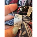 Iz Byer Vintage  Sheer Boho Black Red Blouse Size L Photo 4