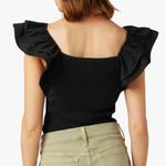 Joe’s Jeans The Leslie Summer Minimalist Contemporary Top Size Medium Black Photo 6