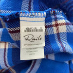 Rails  Britt Plaid Cap-Sleeve Shirt in Santorini Royal Blue Size US XS‎ Photo 9
