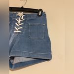EUC Repipi Armario Blue Lace Up Side Zip Shorts with pockets size small Photo 2