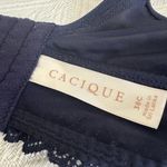 Cacique  Sz 38C Boost Plunge Push Up Padded Bra Blue With Yellow Flower Floral Photo 7