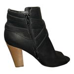 Guess  Peep Toe Buckle Detail Heeled Black  Ankle Bootie size 6.5 Photo 1