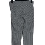 ZARA Houndstooth Mid Waist Side Zip Up Skinny Stretch Ankle Pants S Black White Photo 4