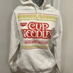 Unisex Sz: M Cup of Noodles White Graphic Print Pullover Kangaroo Pouch Hoodie. Size M Photo 0