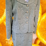 Vintage Giorgio Sant Angelo Light Green Paisley Skirt Suit Set‎ Size 14 Photo 0
