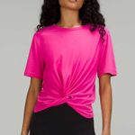 Lululemon Crescent Tee Sonic Hot Pink 4 Crop Photo 1