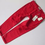 Lucky Brand NWT Sienna Slim Boyfriend in Ropesville Red Destroyed Jeans 00 / 24 Photo 2