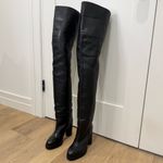 Isabel Marant New  Lurna Over The Knee Boots 7/37 Black Leather New Years Party Photo 2