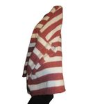 Adora Striped Knit V Neck Slouchy Sweater Small Red Photo 4