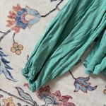 Old Navy  Seafoam Teal V-Neck Boho Puff Sleeve Blouse Medium Photo 3