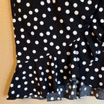 White House | Black Market  Size 10 Polka Dot Ruffle Pencil Skirt Black White Photo 6