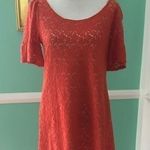 Love In  Orange Lace Dress Size Small Photo 1