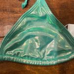 Love wave Green Metallic Bikini Top Photo 5