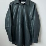 Babaton Aritzia  Pelli Faux Leather Dark Grey Shirt Jacket Size: S Photo 0