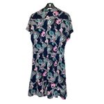 Banana Republic  Blue Pink Floral Midi Flowy Dress Size 12 Photo 2