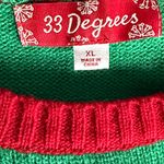 33 Degrees home for the Holidays Festive Green Sweater size XL Photo 5