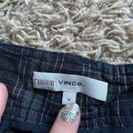 Vince  Plaid Wide Leg Pants in Marine Photo 3