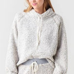 Dylan Los Angeles Women Plush Pullover and Pants set Oatmeal Color Size Medium Photo 0