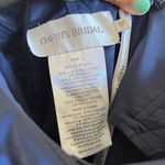 David's Bridal David's‎ Bridal Short Stretch Satin Dress with Sweetheart Neckline Blue S… Photo 2