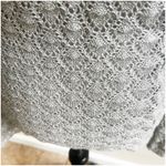 The Limited  Y2K Long Sleeve Crochet Knit Cardigan Metallic Silver Size Medium Photo 8