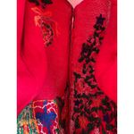 Work in Progress Red Knit Christmas Sweater Button Down Tree Size XL Womens Photo 9