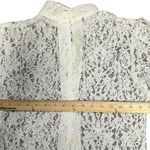 Vintage Avon Fashion Women's White Floral Lace Collared Button Up Shirt Photo 6