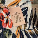 Philosophy  Multicolor Tropical Floral Button Up Cropped Blouse with Raw Edges S Photo 5