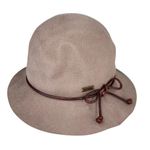 Betmar NY Evelyn Litefelt Cloche Hat S/M Taupe Brown Water Repellant New Photo 2