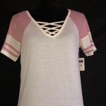 Poof! White & Pink Shortsleeve Shirt Photo 0