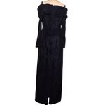 Rampage Vintage 90s Y2K Black Velvet Formal Maxi Dress Gothic Size 7 Photo 1