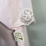 Vintage Nancy King Lingerie Nightgown‎ Size M Pink Nylon satin Lace Sleepwear Size M Photo 4