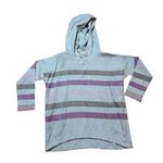 Lemlem  gray purple 100% merino wool hooded pullover sz small Photo 0