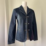 Vintage Y2K Embroidered Denim Jacket Blue Size XXS Photo 2
