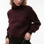 Topshop Deep Burgundy Turtleneck Sweater Photo 0
