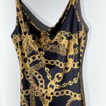 SheIn Black and Gold Chain Print Dress Photo 1