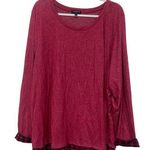 Lane Bryant Pink- Rayon Blend Top W/Pink Black Plaid Trim cuffs/Hem 26/28 Photo 0