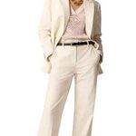 J.Crew women’s Full length wide leg trouser cotton linen blend ivory Sz 12 NWOT Photo 0