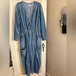 Free People  We The Free Denim Jumpsuit Photo 1