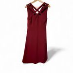 J Peterman Stunning Elegant Front Criss‎ Cross Halter V Back Dress Photo 1