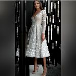 Mac Duggal 67387 Gray Floral Embellished Lace A-Line Cocktail Dress Photo 3