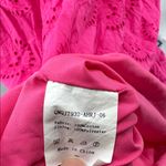 Vibrant Fuchsia Eyelet Midi Dress tiered 2X boho plus lined flowy vacation Pink Photo 12