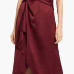 Significant Other | Revolve Elise Formal Wine Red Ruffle Satin Midi Dress 4 Photo 0