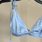 SKIMS  Bridal Triangle Silk Bralette in‎ Glacier size M NWT Photo 3
