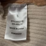 LA Hearts Beige/Brown Two-Tone Ruffle Trim Crop Button-Up Top Size S Photo 7