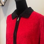 Sag Harbor Red and Black Women's cardigan sweater Photo 1